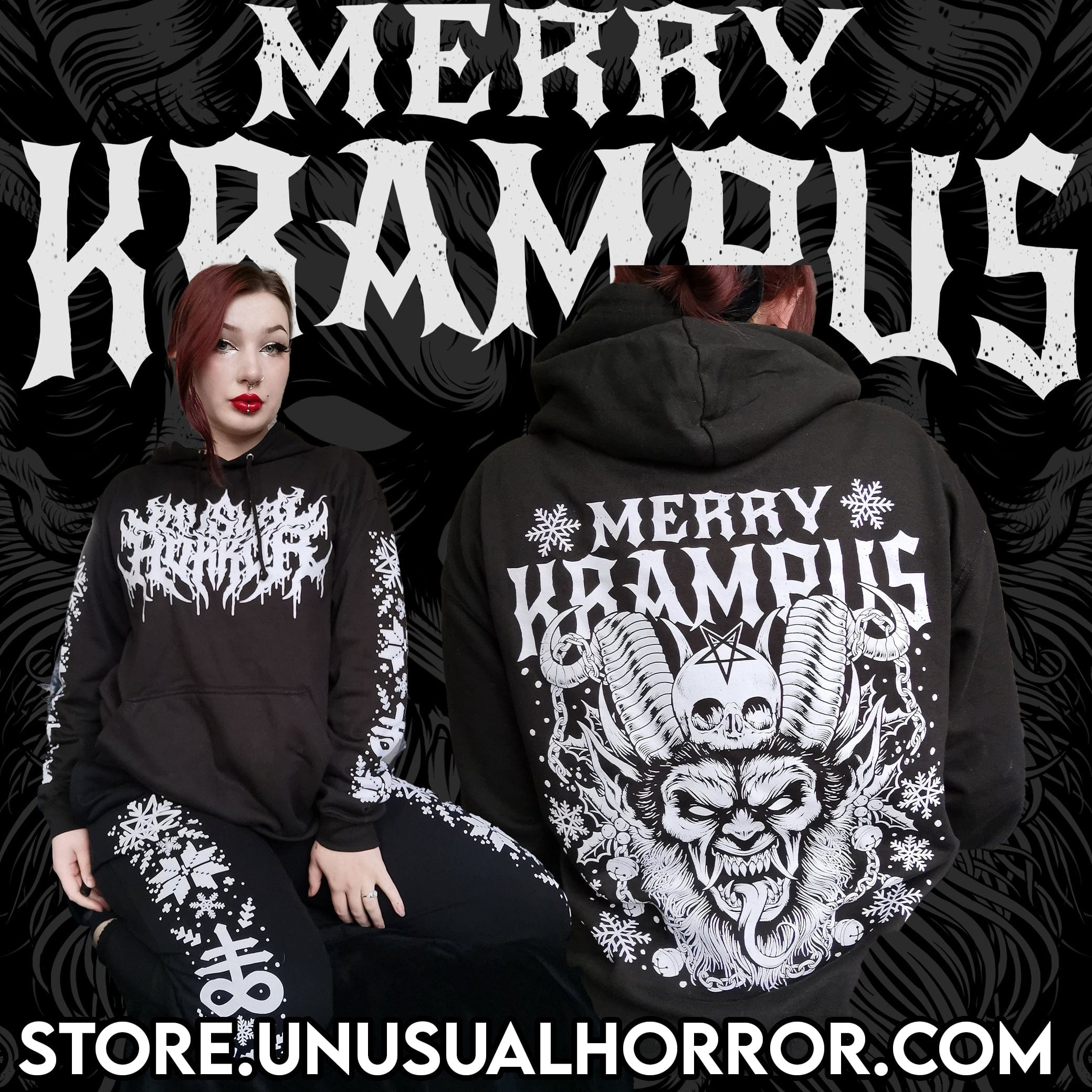 Merry Krampus Hoodie  -  Unusual Horror