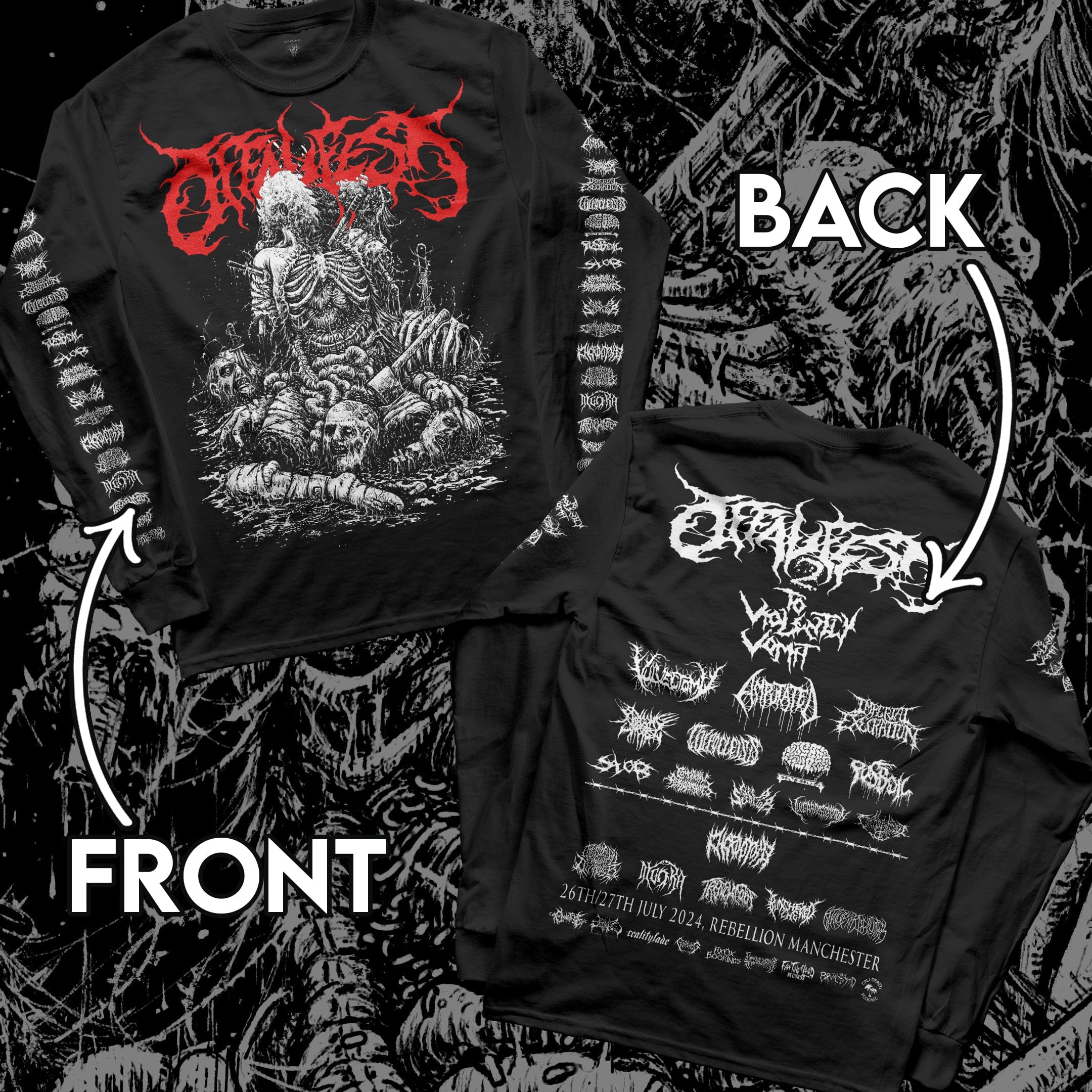 Offal Fest 2024 Lineup Longsleeve  -  Unusual Horror