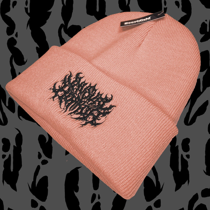 Unusual Horror Logo Beanie Salmon  -  Unusual Horror