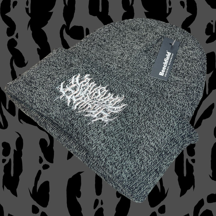 Unusual Horror Logo Beanie Grey  -  Unusual Horror