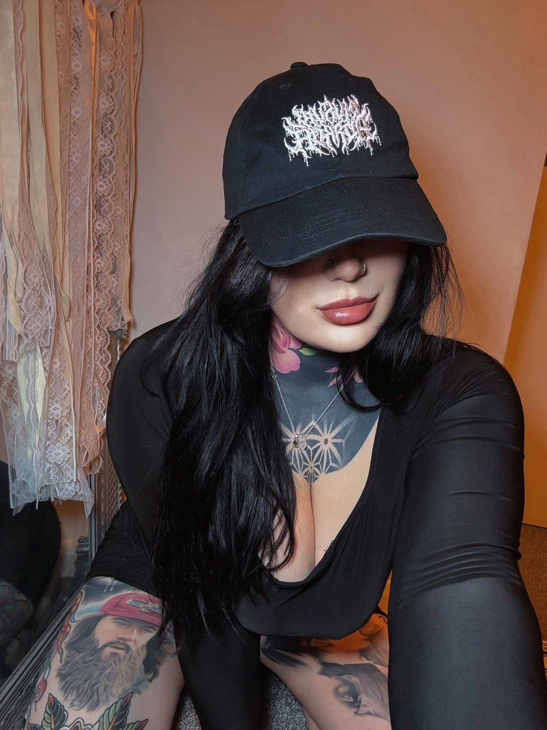 Unusual Horror Logo Dad Cap  -  Unusual Horror