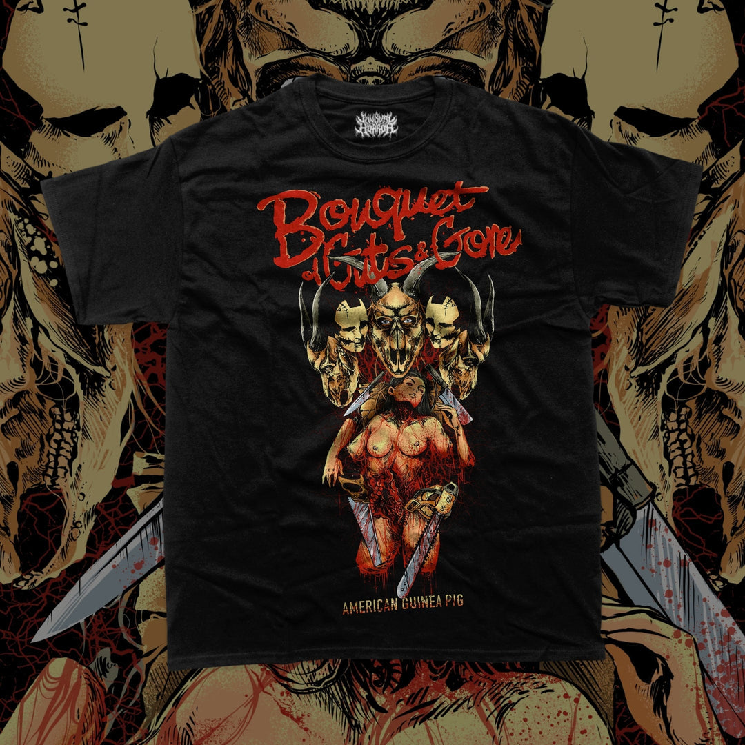 American Guinea Pig - Bouquet of Guts and Gore T-Shirt  -  Unusual Horror