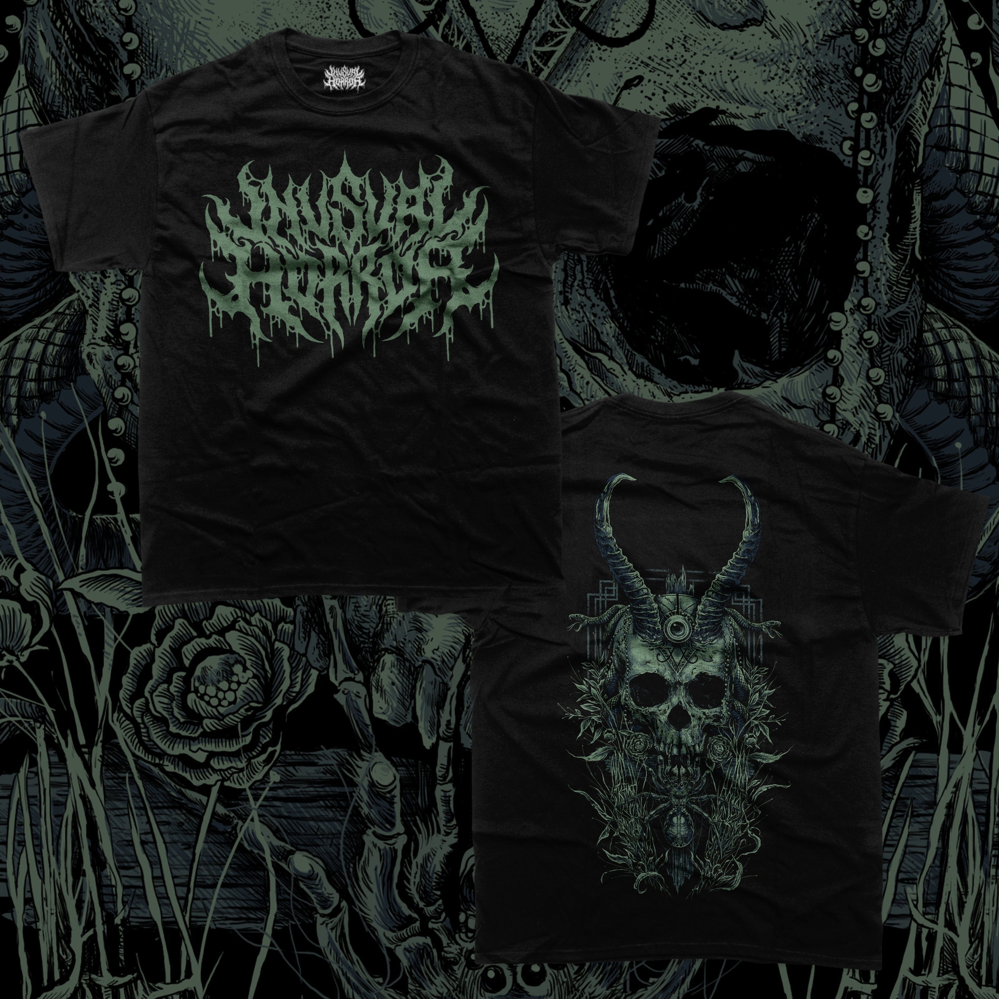 Horned Skull T-Shirt - Unusual Horror
