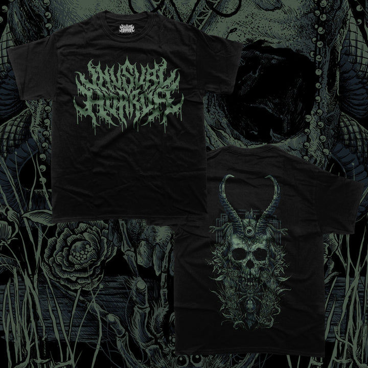 Horned Skull T-Shirt  -  Unusual Horror
