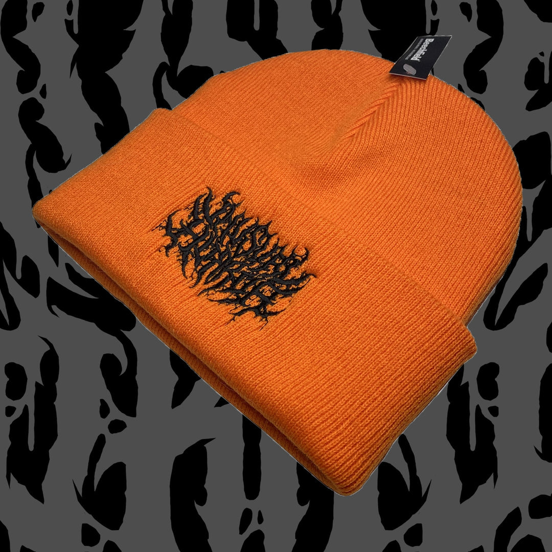 Unusual Horror Logo Beanie Orange  -  Unusual Horror