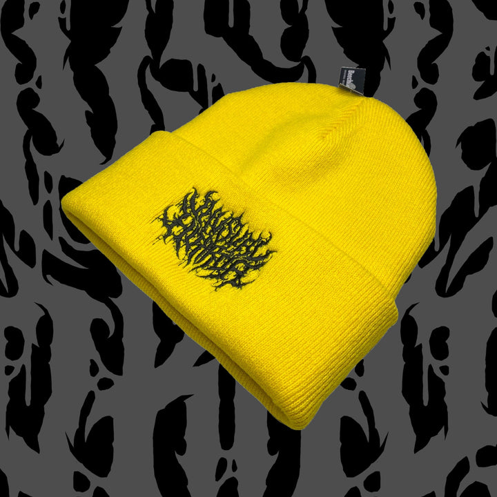 Unusual Horror Logo Beanie Yellow  -  Unusual Horror